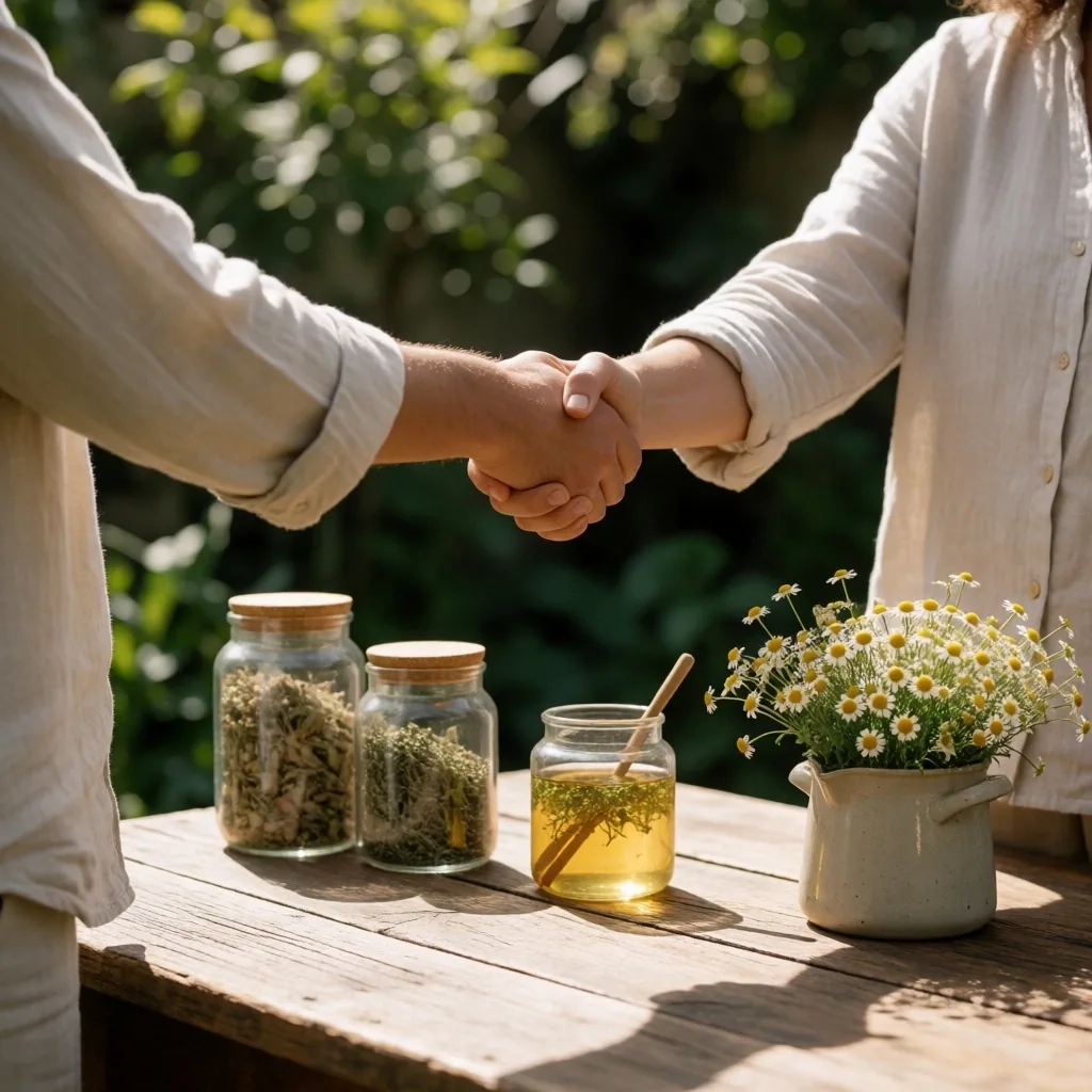 Espacio de trabajo botánico para colaboraciones de bienestar