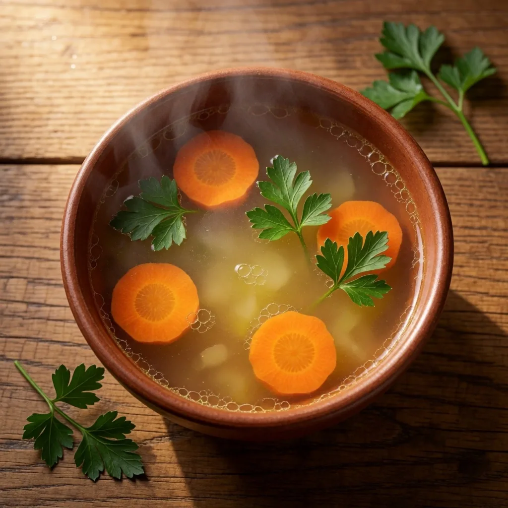 Cuenco de caldo mineralizante de vegetales