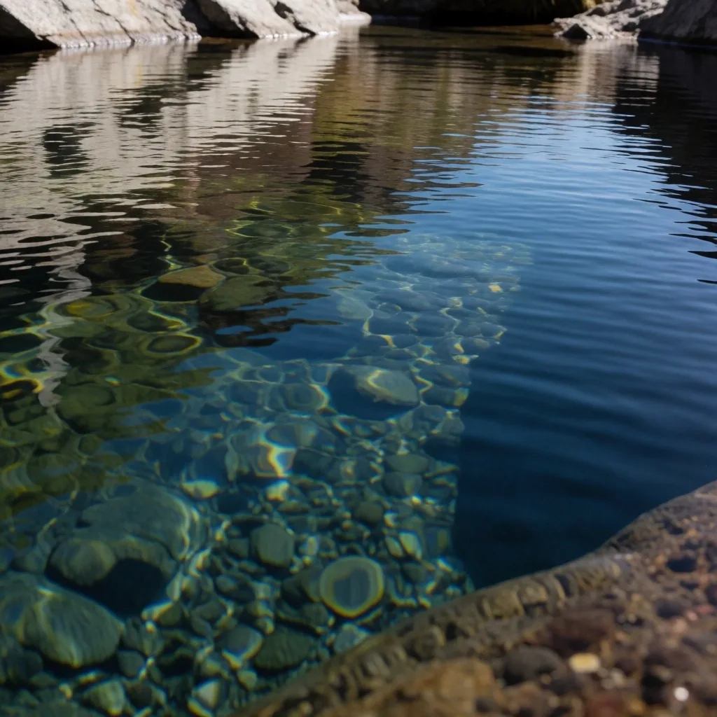 Agua de manantial sobre piedras en terreno colombiano