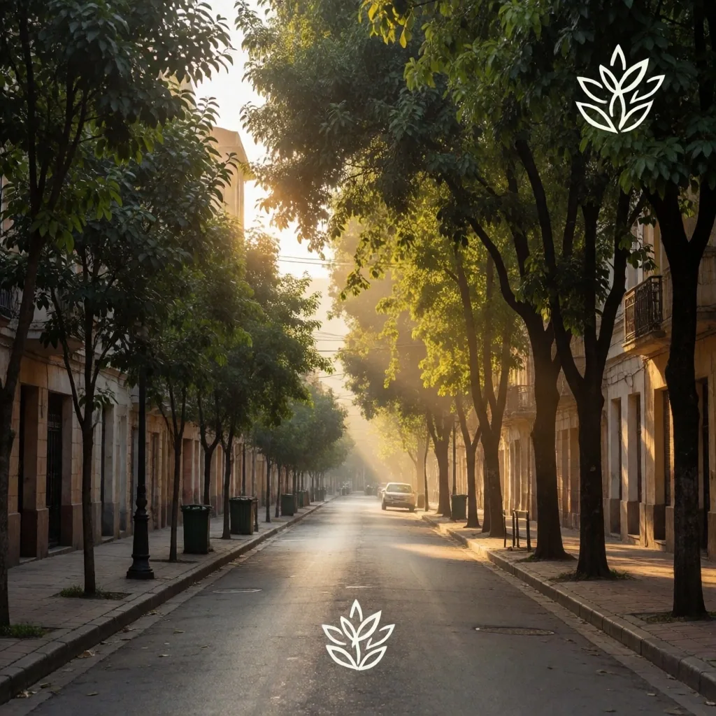 Calle 93 en Bogotá al amanecer