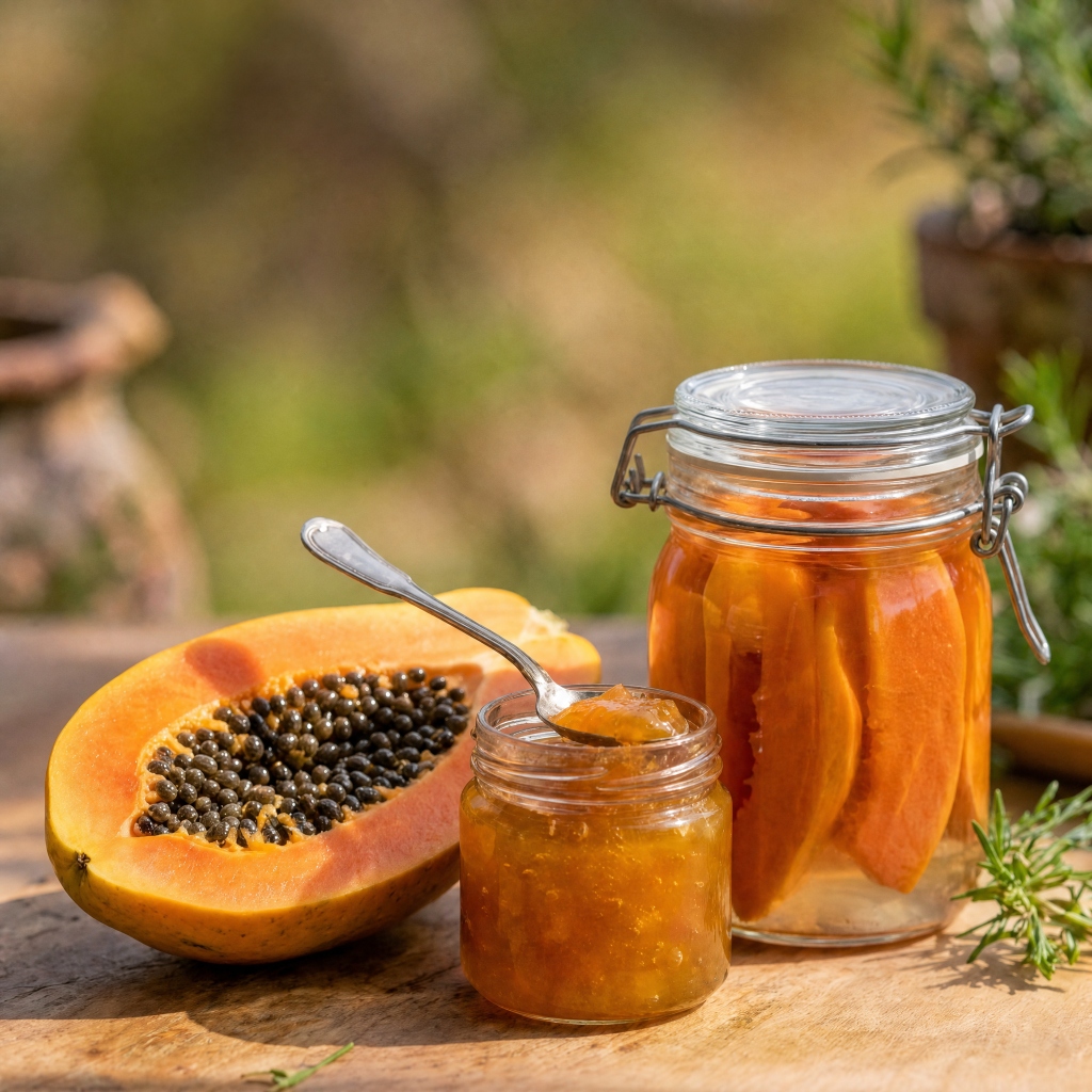 Papaya fresca y preparados naturales — enzimas digestivas y ligereza